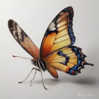 drawing butterfly