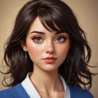 brunette cartoon character