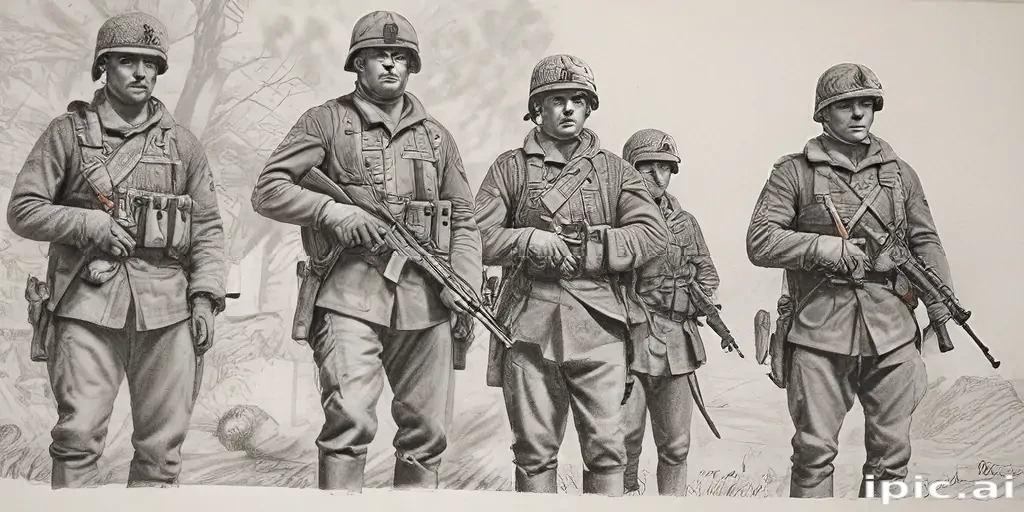 soldiers drawing