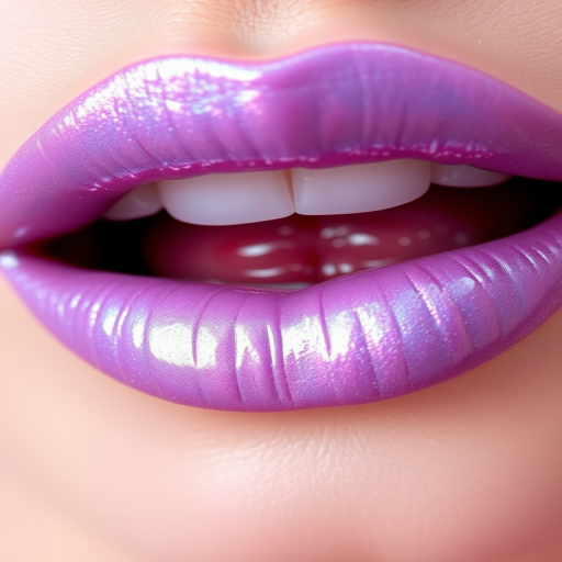 Iridescent lilac lip topper "Mystic Moonbeam" with color-shifting pigments and glossy finish, perfect for layering over other lip colors or wearing alone, non-sticky texture