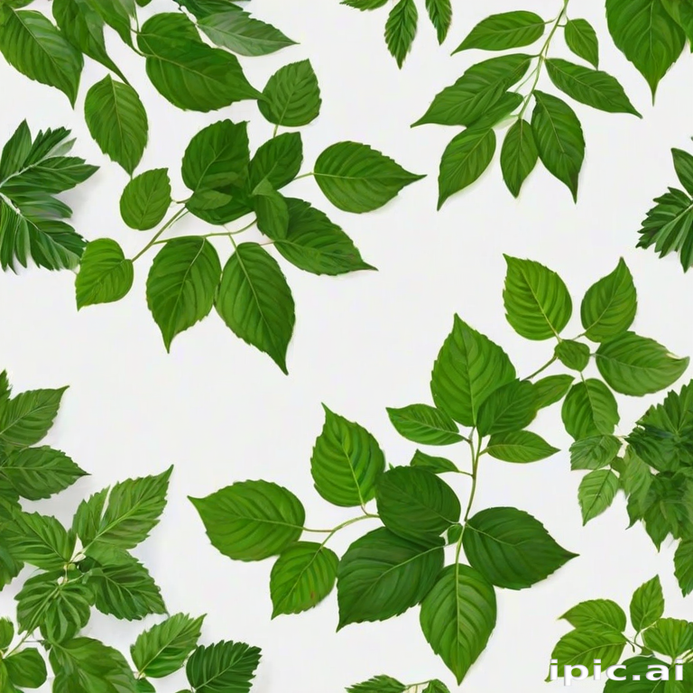 white and greenery background