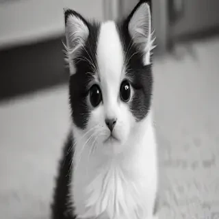 cute black and white