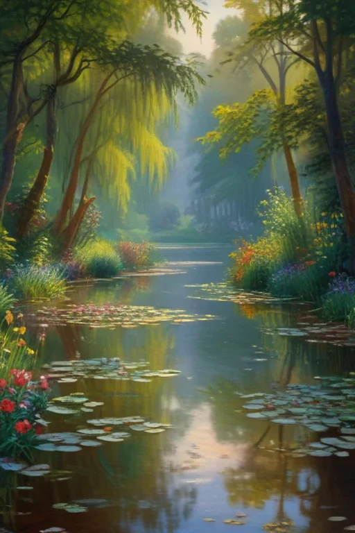 monet painting wallpaper