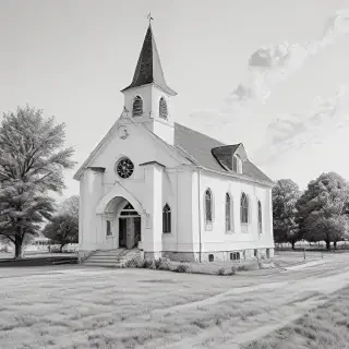church drawing