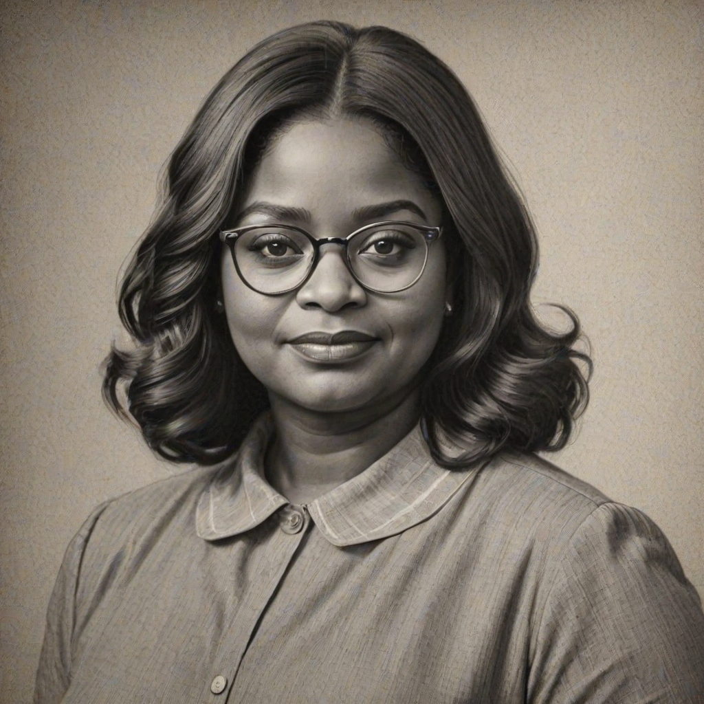 Superb Octavia Spencer, pencil sketch, portrait of Captivating woman 1931s in glasses, hair style beatnik, outline, clear lines, fine lines, 8k
