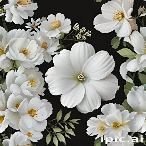 white flowers png transparent