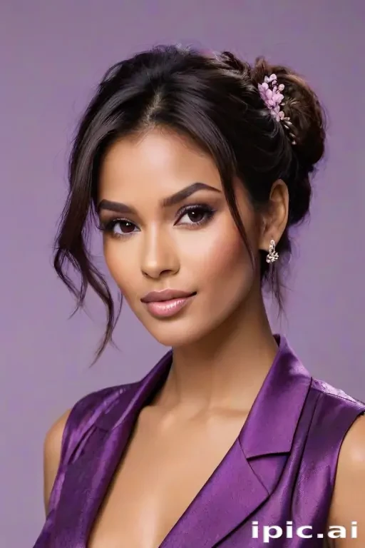 Elegant Portrait of a Woman with Stunning Hair and Makeup