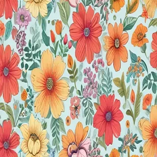 drawings of flowers with color