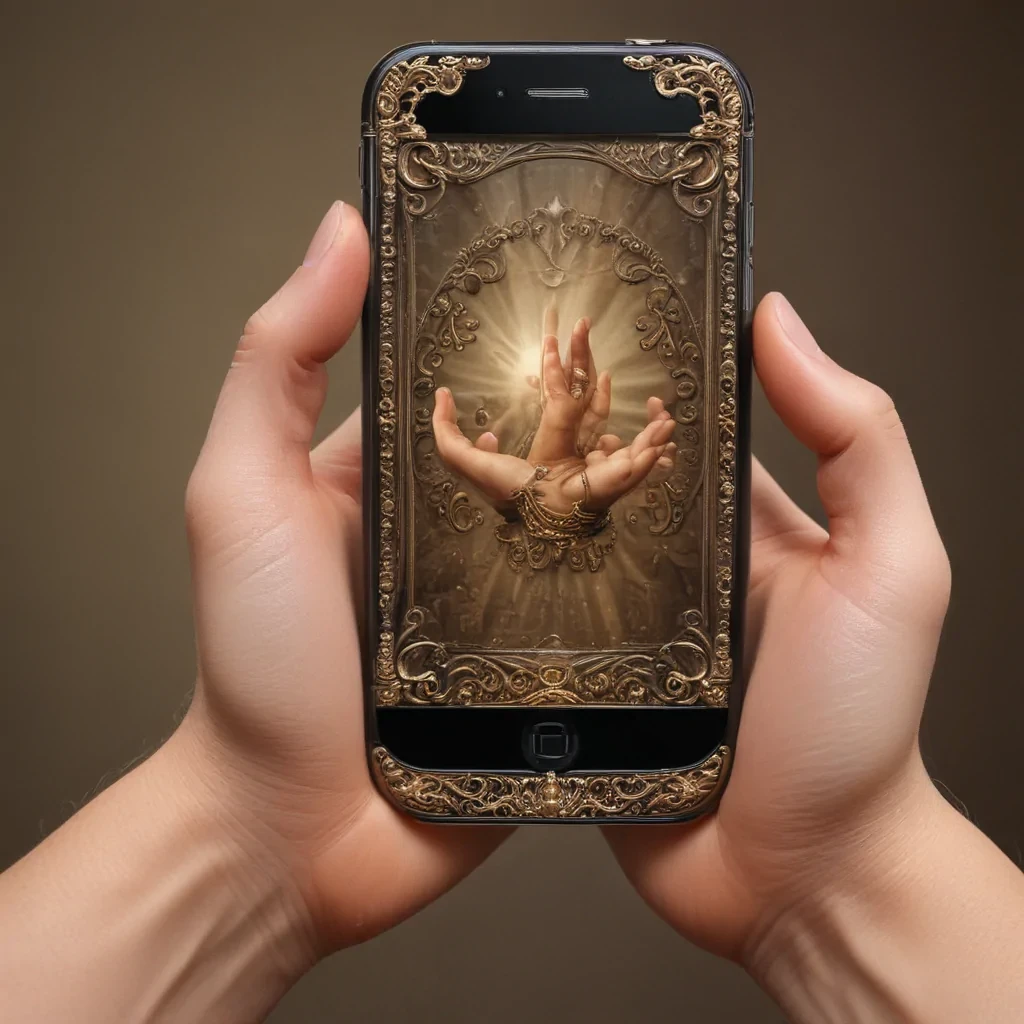 hand holding cell phone