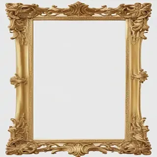 rectangle gold frame png