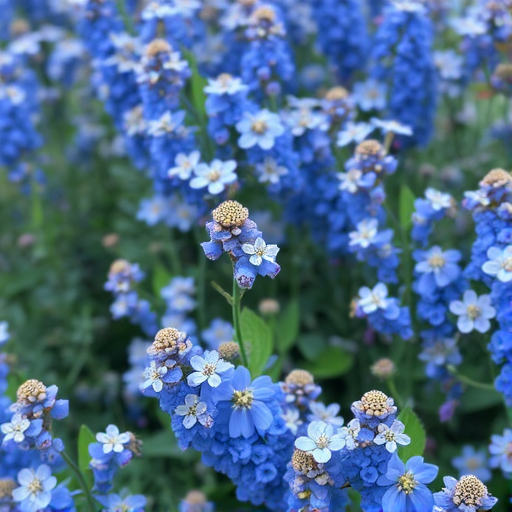 blue flowers background