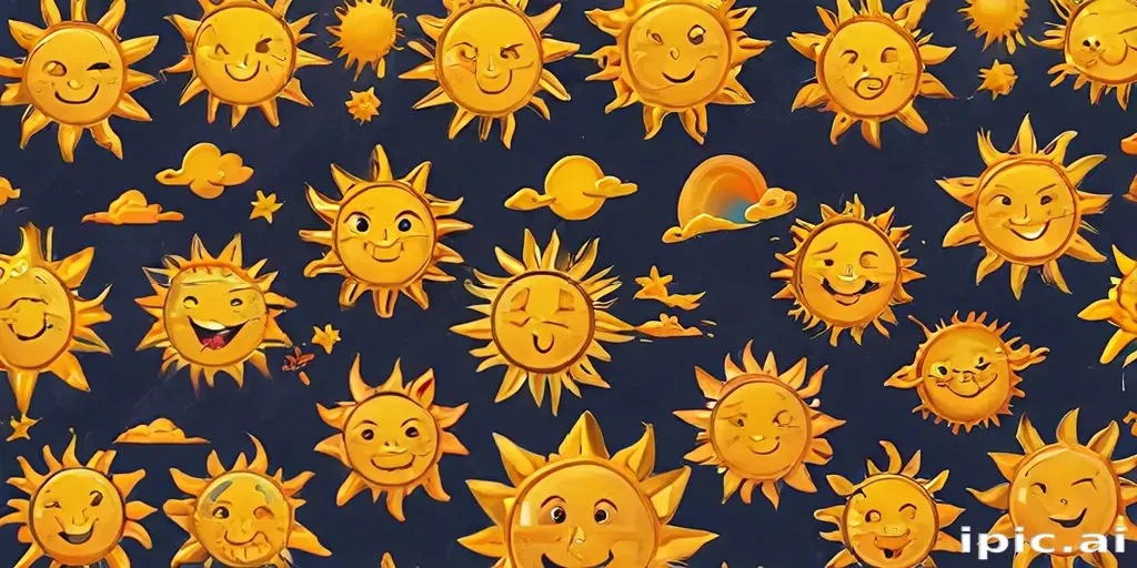 cartoon suns