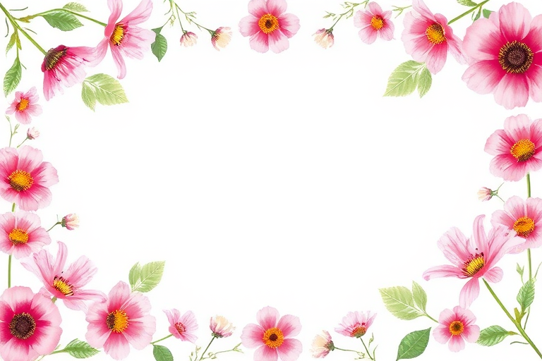 flower border transparent