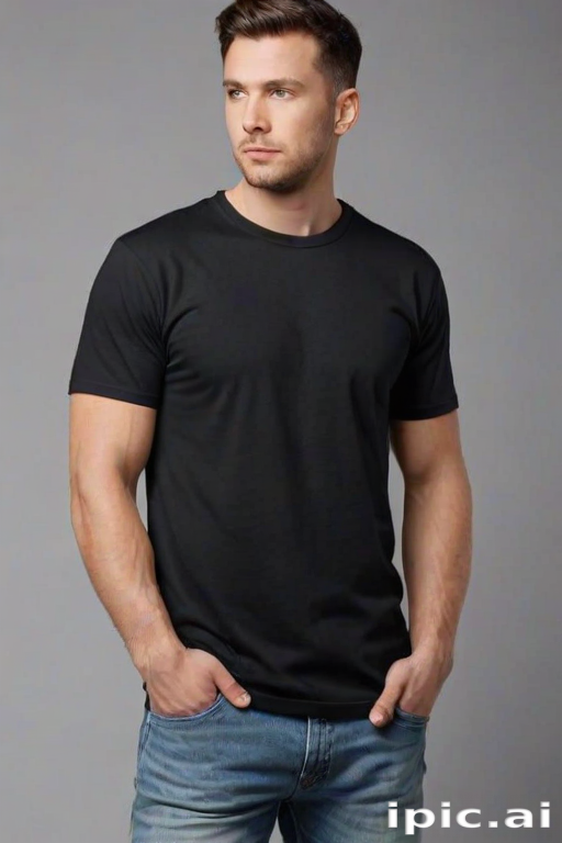 black tee shirt mockup