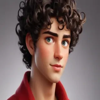 popular male cartoon characters with curly hair