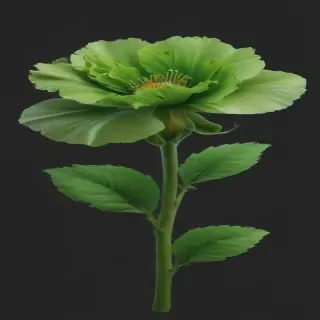 green flower png