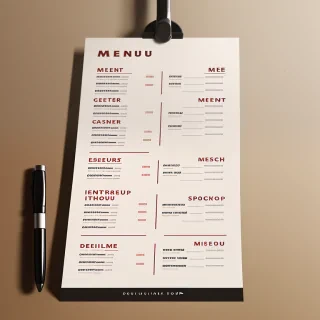 menu mockup free
