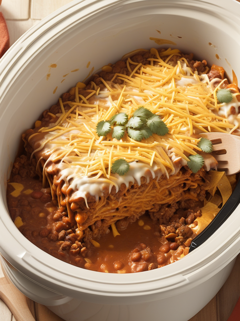 enchilada casserole in the crock-pot