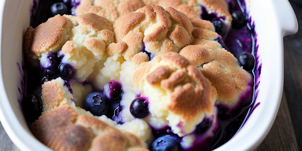 blueberry cobbler in crock pot