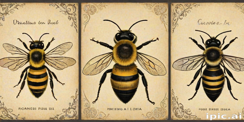 free vintage bee printables