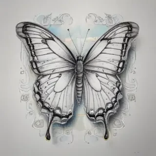 butterfly drawing outline