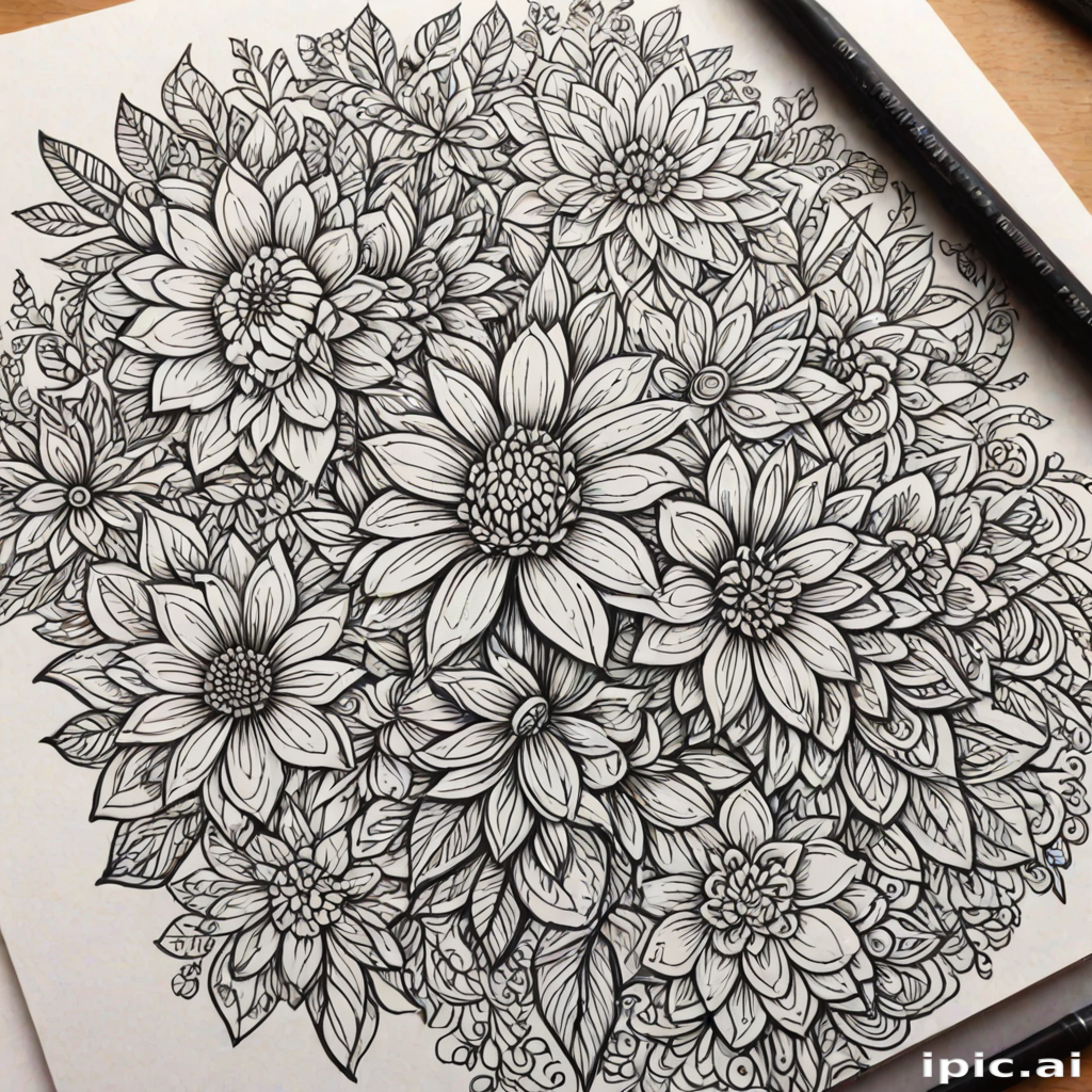 flower doodle art