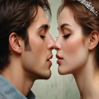 kissing aesthetic