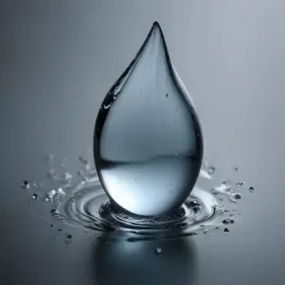 transparent water drop
