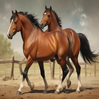 cartoon horses