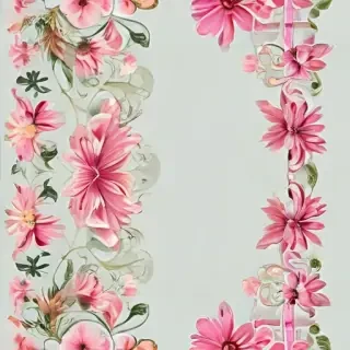 transparent floral border