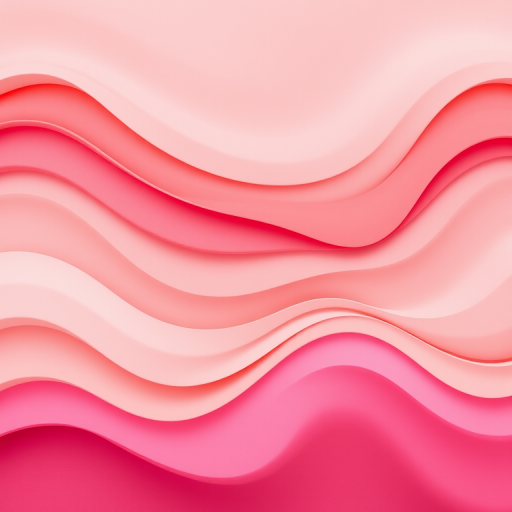 Create a smooth gradient wave pattern with layers of soft colors including light pink, peach, coral, bold pink, and deep burgundy, using a high-resolution digital camera with a 50mm lens, f/8 aperture, and a focus on vibrant color saturation, shot from a top-down view.