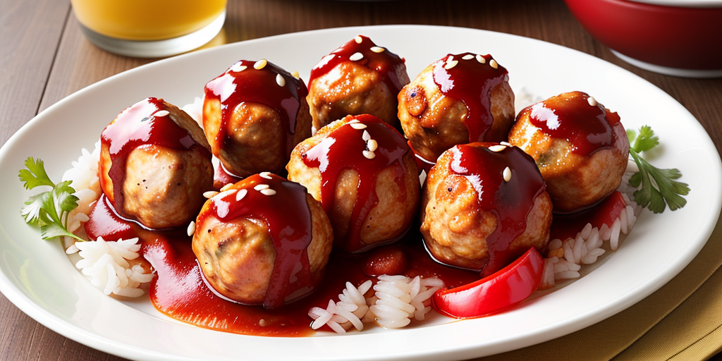 sweet and sour chicken meatballs