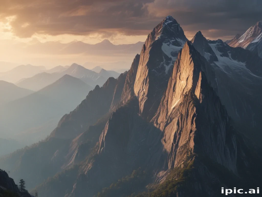 mountainous background