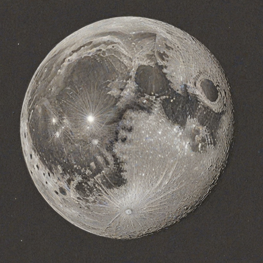 drawing of the moon