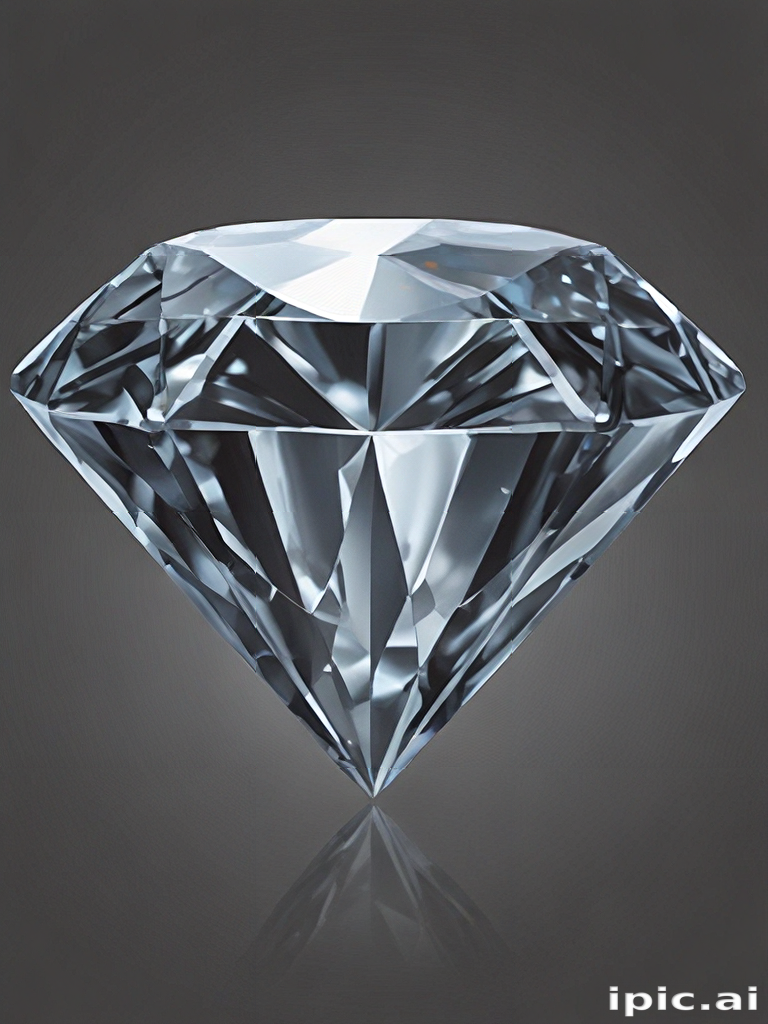 “Sparkling Brilliant Cut Diamond Glimmering Against a Dark Background”