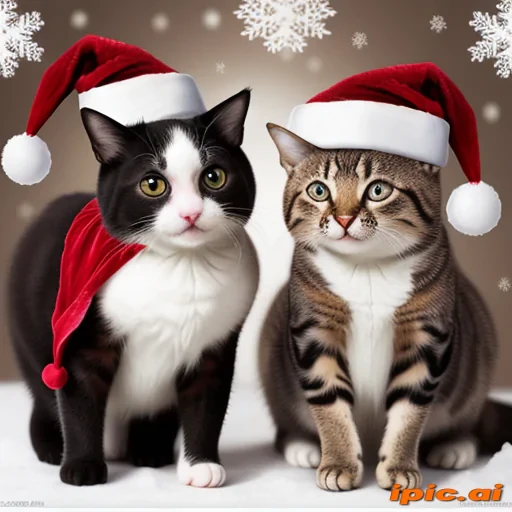 merry christmas cats images