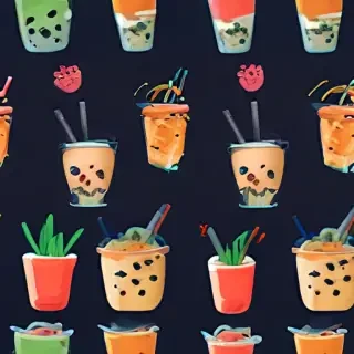 boba tea background