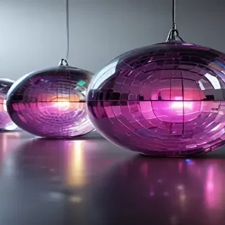 transparent disco balls