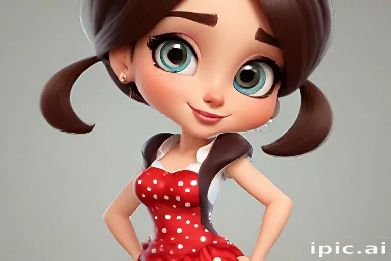 brunette cartoon character