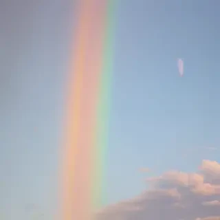 pastel coloured rainbow