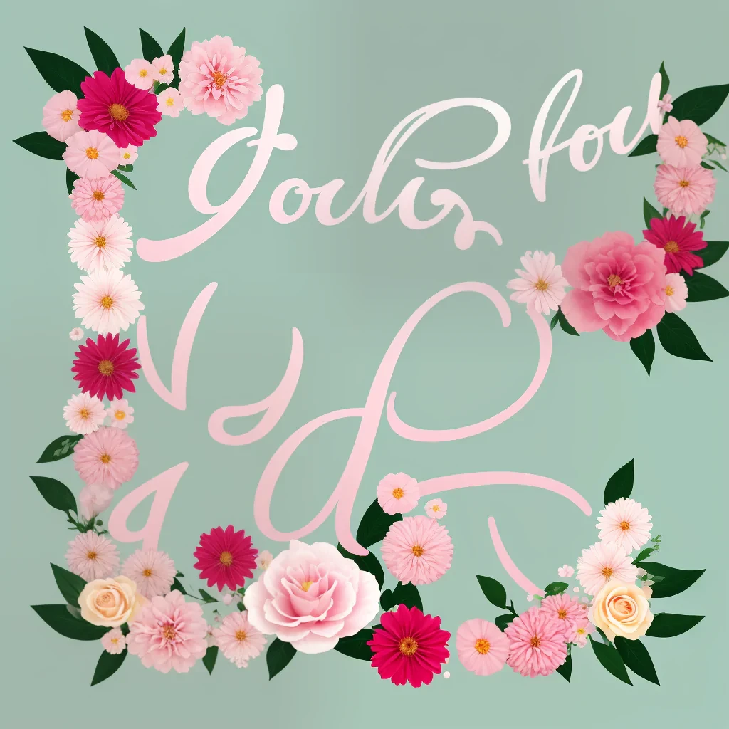 floral font