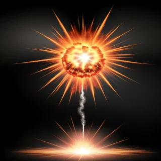 explosion with transparent background