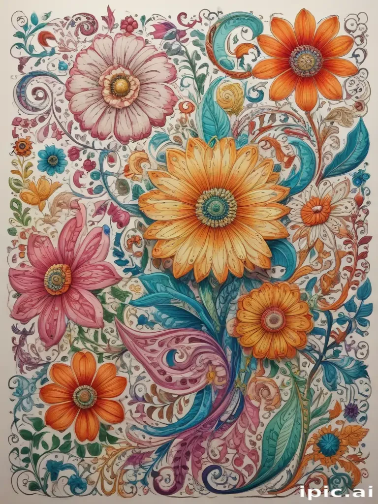 flower doodle art