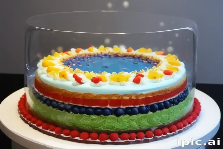 transparent birthday cake