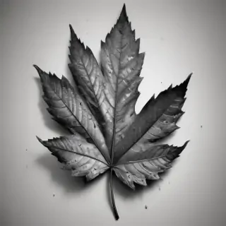 black and white clipart leaf