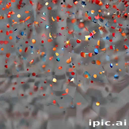 Vibrant Confetti Falling Against a Soft, Blurred Background of Colors