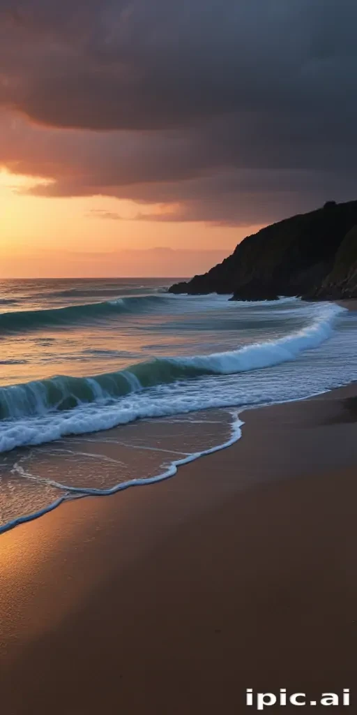 dark beach wallpaper