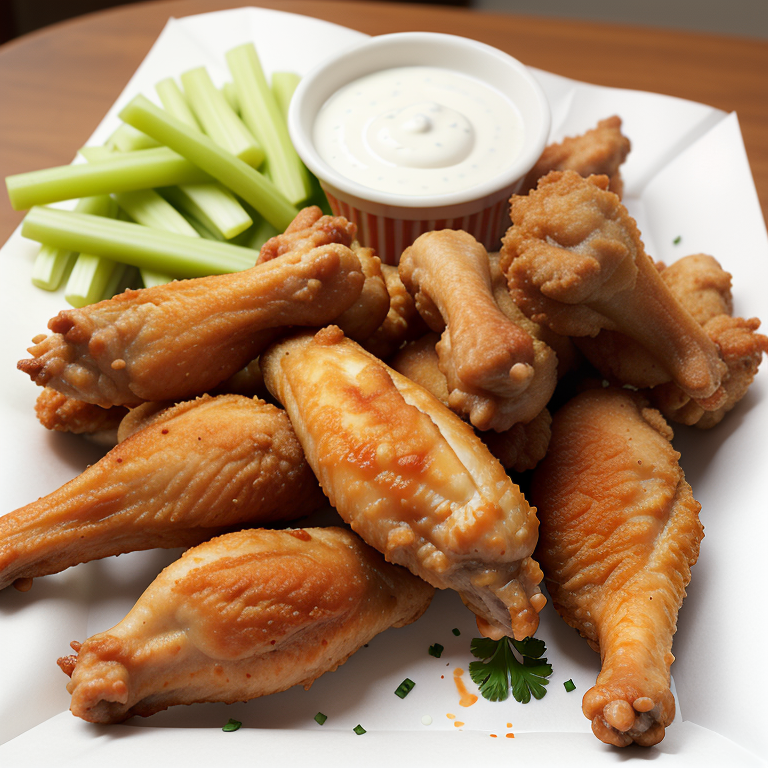 calories in air fried chicken wings