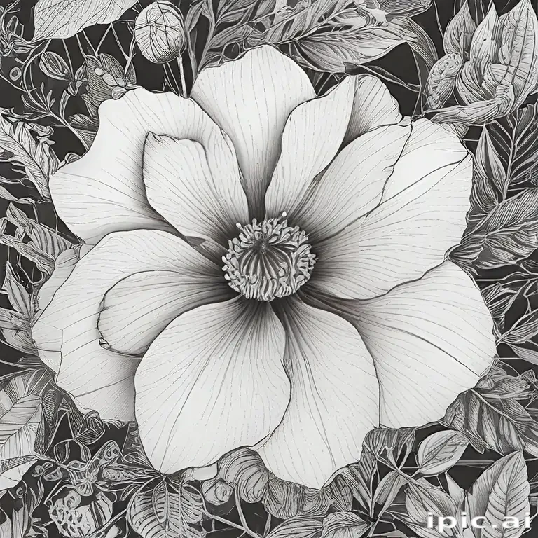 flower line work