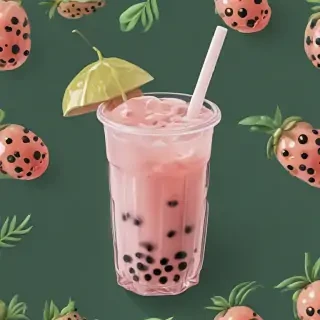 aesthetic boba tea background
